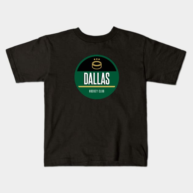 Dallas retro hockey Kids T-Shirt by BVHstudio
